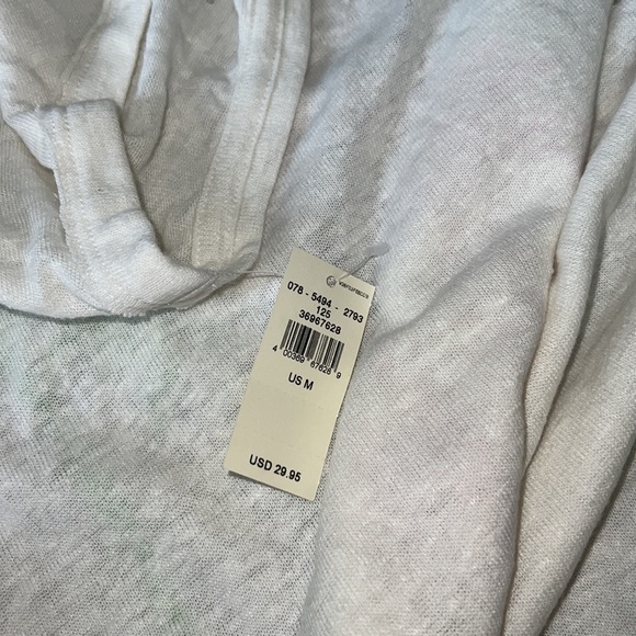 aerie breezy heather cream top with palm logo - Picture 6 of 6